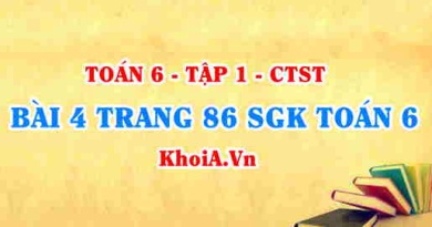 Bài 4 trang 86 SGK Toán 6 Chân trời sáng tạo Tập 1